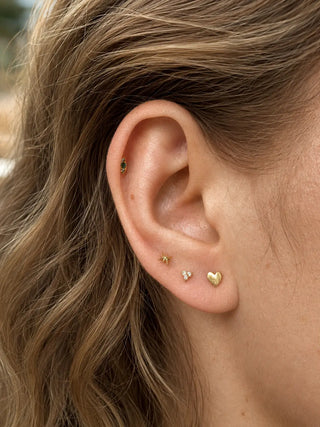 Flat back heart 14k yellow gold embrace timeless affection with our exquisite