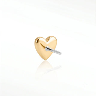 Flat back heart 14k yellow gold embrace timeless affection with our exquisite
