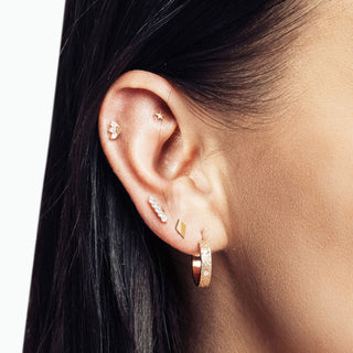 Flat Back Earring Kite 14k White - Nina Wynn