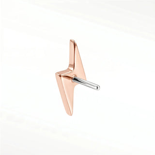 Back earring lightning bolt 14k rose gold make a striking addition to your collection