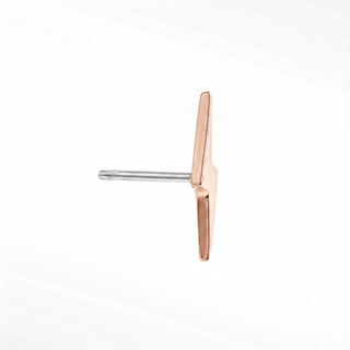 Back earring lightning bolt 14k rose gold make a striking addition to your collection