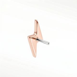 Back earring lightning bolt 14k rose gold make a striking addition to your collection