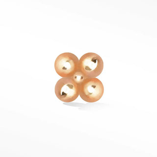 Flat back earring med clover 14k rose - 14k gold / single