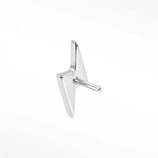 Flat back med lightning bolt 14k yellow gold embrace a modern edge