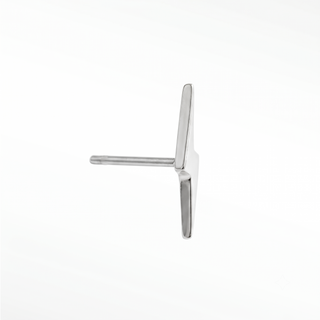 Flat back med lightning bolt 14k yellow gold embrace a modern edge