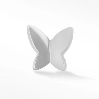 Flat back earring papa butterfly 14k white - 14k gold