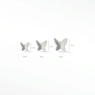 Elevate your style with butterfly earrings in gleaming white gold. Our gold for women