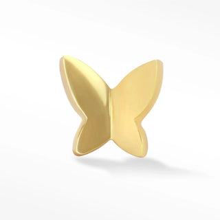 Flat back earring papa butterfly 14k yellow - 14k gold