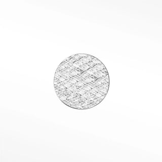 Flat back earrings florentine round 14k white