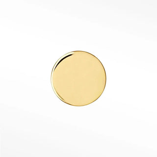 Flat back earrings round 14k yellow