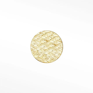 Flat back earrings florentine round 14k yellow