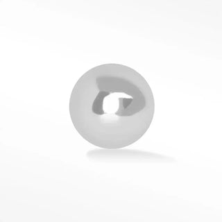 Flat back earring sphere 2.5mm 14k white - 14k gold
