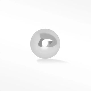 Flat back earring sphere 2mm 14k white - 14k gold