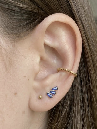Detailsearrings information metal: 14k gold overall size: 3mm stainless steel pin: 26g (0.42mm)