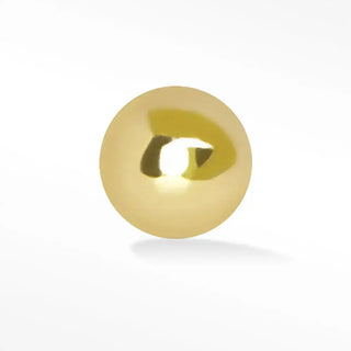 Flat back earring sphere 3mm 14k yellow - 14k gold