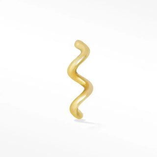 Flat back earring squeeze me 14k yellow - 14k gold / single