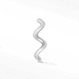 Flat back earring squeeze me 14k white - 14k gold