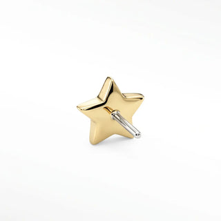 Flat back earring star crossed 14k yellow gold elevate your style with the delicate and timeless