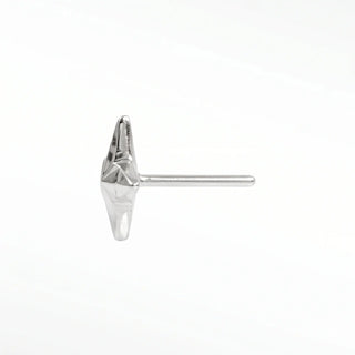 Flat back earrings shining star 14k white