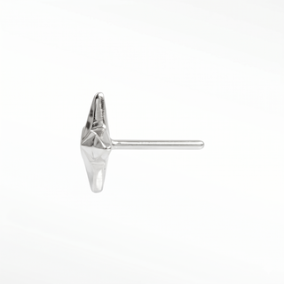 Flat back earrings shining star 14k white