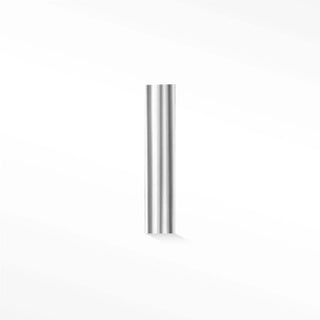 Flat back earring tube bar 14k white - 14k gold / single