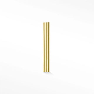 Flat back earring tube bar 14k yellow - 14k gold / single