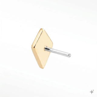 Flat back earrings 14k gold. Subtle sparkle with a secure low-profile fit for daily wear.
