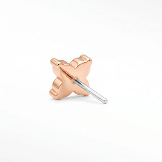 Explore our flat back earrings diamond clover featuring set in 14k rose gold. Perfect for every occasion!
