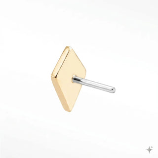 Flat back earrings 14k gold. Subtle sparkle with a secure low-profile fit for daily wear.