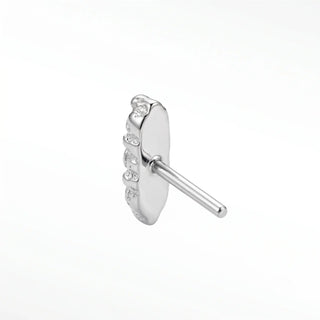 Discover elegant flat back cartilage earrings crafted from 14k white gold with dazzling diamonds. Perfect