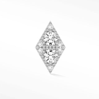 Flat Back Earrings Celestial Drop Diamond 14K White