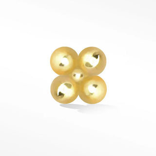 Flat back earring med clover 14k yellow - 14k gold / single