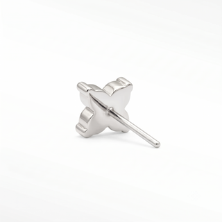 Explore our stunning flat back earrings diamond crafted from 14k white gold. Perfect for elegance and comfort.