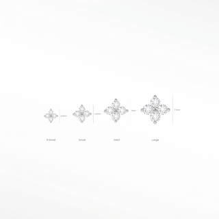 Explore our stunning flat back earrings diamond crafted from 14k white gold. Perfect for elegance and comfort.