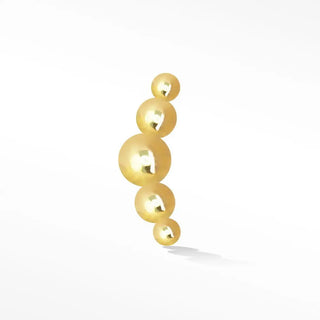 Flat back earring small croissant 14k yellow - 14k gold