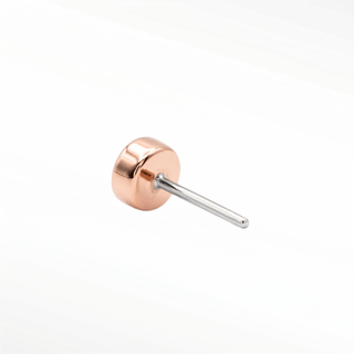 Shop our 2mm bezel diamond flat back earring in 14k rose gold. Perfect for daily wear cartilage or lobe piercings.