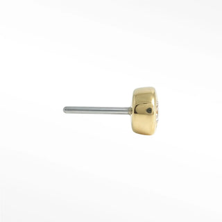 Discover our flat back diamond earrings featuring a 14k yellow gold bezel setting for timelessly elegant look. Perfect
