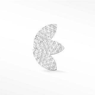 Flat Back Earrings Florentine Baby Lotus 14K White