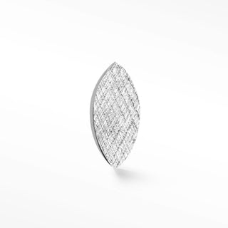 Flat Back Earrings Florentine Marquise 14K White