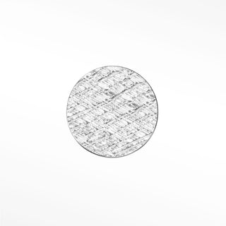 Flat Back Earrings Florentine Round 14K White