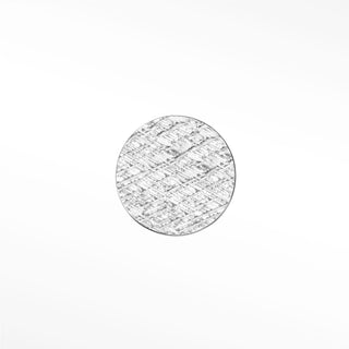 Flat Back Earrings Florentine Round 14K White