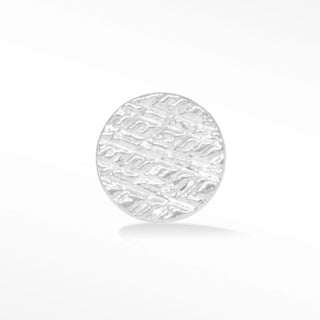 Florentine flat back earring full moon 3.5mm 14k white - 14k gold / single
