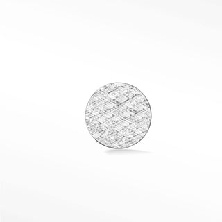 Flat Back Earrings Florentine Round 14K White