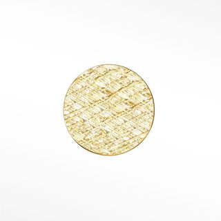 Flat Back Earrings Florentine Round 14K Yellow