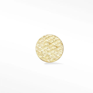 Flat back earring round 3mm florentine 14k yellow gold - 14k
