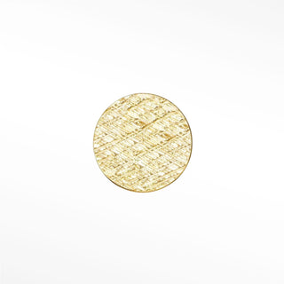 Flat Back Earrings Florentine Round 14K Yellow