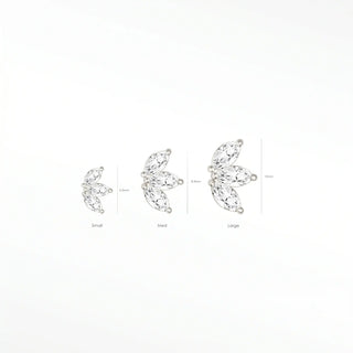 Flat back earrings hypoallergenic in 14k solid gold. Design provides comfort security and everyday wear for sensitive