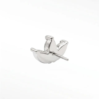 Discover our elegant flat back moonstone earrings designed in 14k white gold. Perfect for every occasion