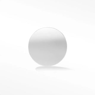 Flat back earring full moon 3.5mm 14k white - 14k gold