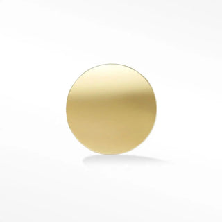 Flat back earring full moon 3.5mm 14k yellow - 14k gold